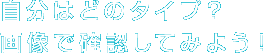 自分はどのタイプ？画像で確認してみよう！